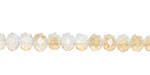 Antique Luster Opal Crystal Faceted Rondelle 4mm