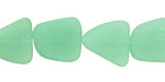 Opaque Seafoam Green Recycled Glass Flat Freeform 15x13-15mm