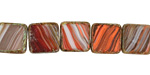 Czech Glass Vintage Christmas Square 10mm