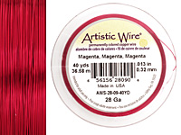 Artistic Wire Magenta 28 gauge, 40 yards