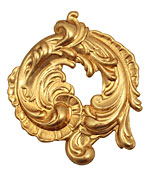 Brass Paisley Swirl Pendant 44mm