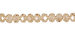 Sand Crystal Faceted Rondelle 6mm