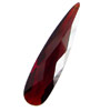 Garnet Faceted Flat Teardrop 9x36mm