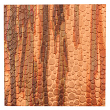 Lillypilly Enchantment Pebbles Embossed Patina Copper Sheet 3"x3", 36 gauge