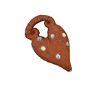 Gaea Ceramic Connected Heart Mixed Dot Pendant 16-18x31-33mm