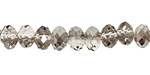 Luster Silver Crystal Faceted Rondelle 8mm