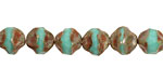 Czech Glass Turquoise Picasso Chandelier Cut 8mm