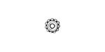 TierraCast Antique Silver (plated) 7mm Beaded Bead Aligner 4mm Peg 4x7mm