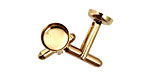 Brass Circle Bezel Cuff Link 11mm