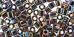 TOHO Metallic Rainbow Iris Cube 4mm Seed Bead