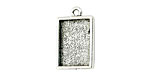 Nunn Design Antique Silver (plated) Mini Rectangle Frame Charm 18x12mm