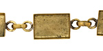Brass Rectangle Bezel Link Bracelet 18x12mm