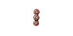 TierraCast Antique Copper (plated) Plain 3-Hole Bar 2x12mm