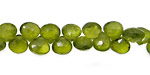 Peridot Faceted Flat Teardrop 6-7mm