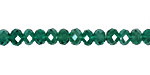 Emerald Crystal Faceted Rondelle 6mm