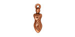 TierraCast Antique Copper (plated) Spiral Goddess Charm 5x19mm