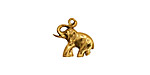 Stampt Antique Gold (plated) Elephant Charm 14.5x13mm