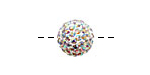 Crystal AB Pave Round 12mm (1.5mm hole)