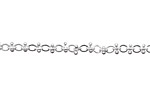 Silver (plated) Flat Oval Cable w/ Barbell Chain