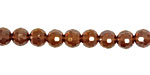 Dark Topaz AB Crystal Micro-Faceted Round 6mm