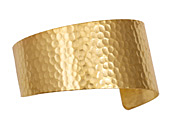 Brass Hammered Cuff 64x36mm