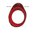 Tagua Nut Red Open Slice (side drilled) 33-45x24-36mm