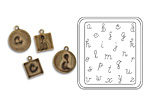 Vintaj DecoEtch Die Lowercase Handwriting 2 3/8"x2 5/8"