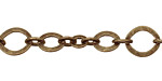 Antique Brass (plated) Horse Eye & Flat Oval Chain