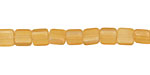 Czech Glass Milky Topaz Square 6mm