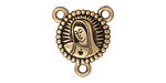 TierraCast Antique Gold (plated) Our Lady Link 19x22mm