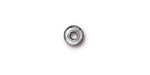 TierraCast Rhodium (plated) Large Hole Classic Bead Cap 2x7mm