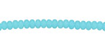 Opaque Blue Opal Recycled Glass Rondelle 3x4mm