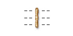 TierraCast Gold (plated) Nugget 3-Hole Bar 5x14mm