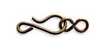 Vintaj Natural Brass Hook & Eye Clasp Set 35x11mm