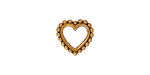 TierraCast Antique Gold (plated) Large Beaded Heart 12mm