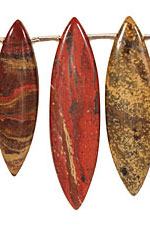 Apple Jasper Graduated Spear Drop 13-17x29-62mm