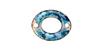 C-Koop Enameled Metal Blue Mix Small Oval Link 18-20x15-16mm
