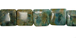 Mystic Blue Feldspath Puff Square 12mm