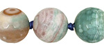 Ocean Blue Agate Faceted Round 18mm