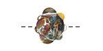 Grace Lampwork Blue Free Style Boro Rondelle 9x14mm