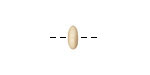 Tagua Nut Cream Large Hole Rondelle 3x8mm