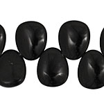 Black Onyx Flat Rounded Teardrop 16x19-20mm