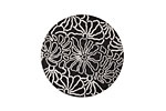 Lillypilly Black Weathered Daisy Anodized Aluminum Disc 25mm, 22 gauge