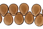 Czech Glass Smoky Topaz Teardrop 12x16mm