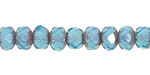 Czech Glass Purple Sky Fire Polished Rondelle 6x9mm