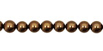 Chocolate Shell Pearl Round 6mm