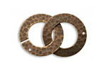 Vintaj Natural Brass Hammered Ring Clasp 32x21mm