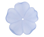 Matte Sapphire Lucite 5 Petal Flower 10x36mm