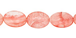 Cherry Quartz Flat Oval 18x13mm