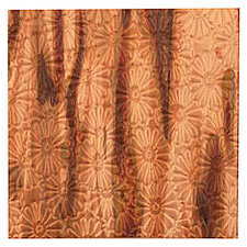 Lillypilly Enchantment Raised Flower Embossed Patina Copper Sheet 3"x3", 36 gauge